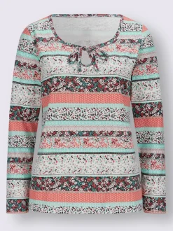 T-shirt femme en motif à rayures