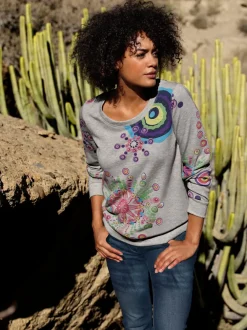 T-shirt femme à imprimé coloré