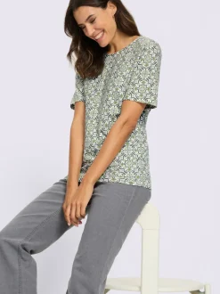 T-shirt imprimé 50% coton et 50% modal