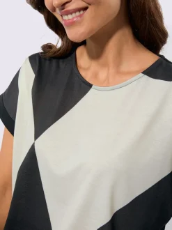 T-shirt imprimé coupe décontractée aux épaules
