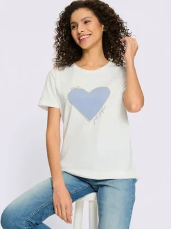 T-shirt imprimé en forme de cœur