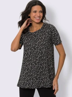 T-shirt long coupe en a affinante