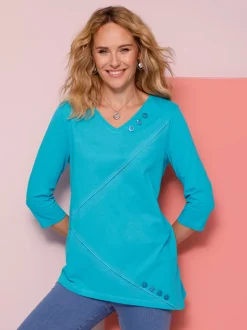 T-shirt long ourlet asymétrique