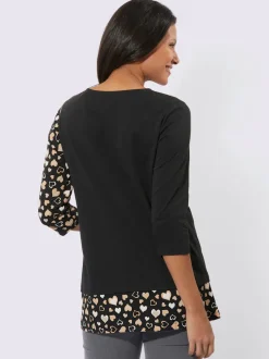 T-shirt long pur coton