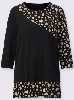 T-shirt long pur coton