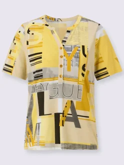 T shirt à manches courtes avec imprimé graphique et lettrage