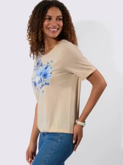 T-shirt à manches courtes 50% coton et 50% modal