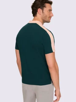 T-shirt à manches courtes empiècements contrastés modernes