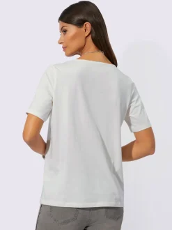 T shirt à manches courtes encolure ronde et imprimé graphique