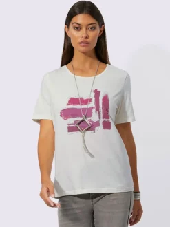 T shirt à manches courtes encolure ronde et imprimé graphique
