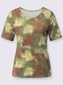 T shirt à manches courtes et col rond motif camouflage militaire