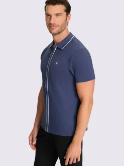 T-shirt à manches courtes glissière sur toute la longueur