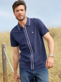T-shirt à manches courtes glissière sur toute la longueur