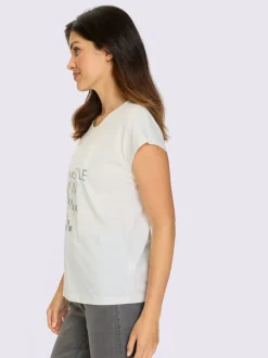 T-shirt à manches courtes imprimé brillant