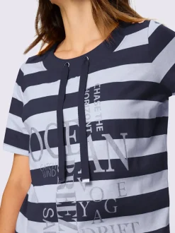 T-shirt à manches courtes imprimé brillant