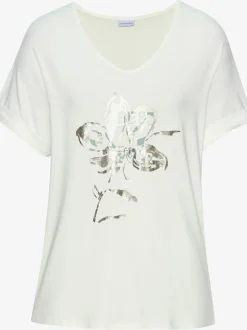 T-shirt à manches courtes imprimé feuille de qualité