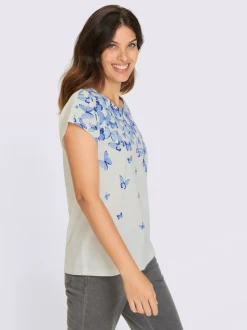 T-shirt à manches courtes imprimé papillon