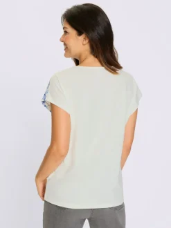 T-shirt à manches courtes imprimé papillon