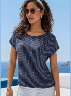 T-shirt à manches courtes lot de 2 t-shirts en tricot structuré