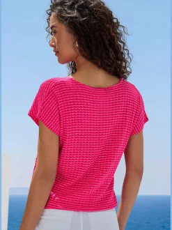 T-shirt à manches courtes lot de 2 t-shirts en tricot structuré