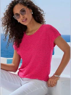 T-shirt à manches courtes lot de 2 t-shirts en tricot structuré