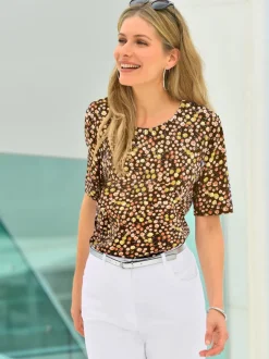 T-shirt manches courtes motif floral