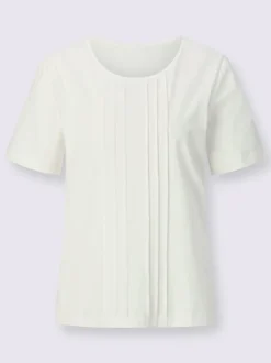 T-shirt à manches courtes nervures décoratives