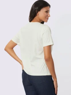 T-shirt à manches courtes nervures décoratives