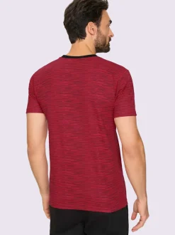 T-shirt à manches courtes patte de boutonnage contrastée