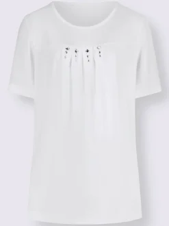 T-shirt à manches courtes plis creux tendance