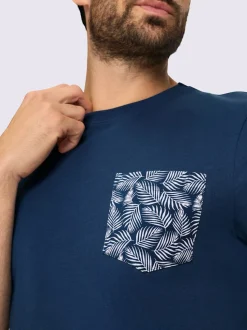 T-shirt à manches courtes poche poitrine imprimée