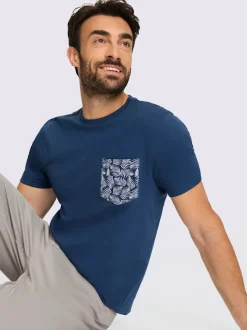 T-shirt à manches courtes poche poitrine imprimée