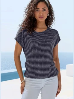 T-shirt à manches courtes t-shirt en tricot avec motif