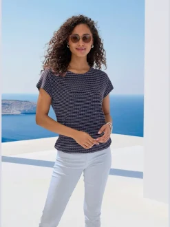 T-shirt à manches courtes t-shirt en tricot avec motif