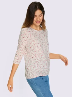T-shirt à manches 3/4 imprimé floral