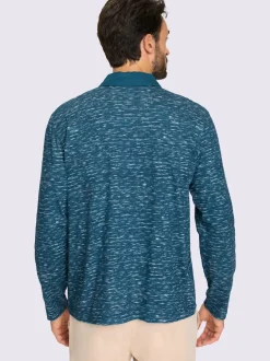T-shirt à manches longues bordure unie sur la poche poitrine