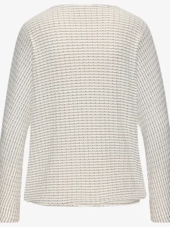 T-shirt à manches longues en tricot structuré