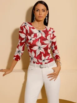 T-shirt à manches 3/4 95% lyocell (tencel)