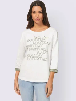 T-shirt à manches 3/4 pur coton