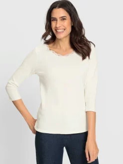 T-shirt à manches 3/4 qualité coton doux sur la peau
