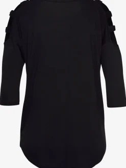 T-shirt à manches 3/4 t-shirt à manches longues avec encolure en v
