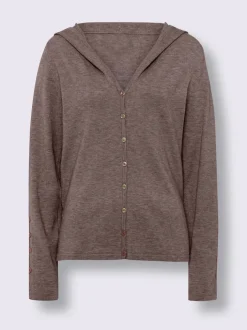 Veste à capuche en tricot capuche tendance