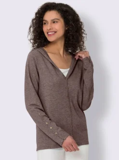 Veste à capuche en tricot capuche tendance