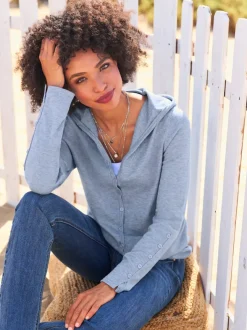Veste à capuche en tricot capuche tendance