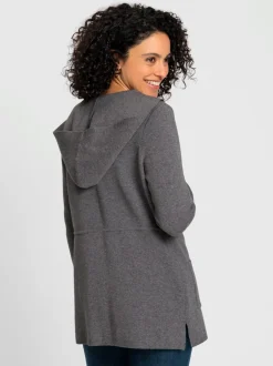 Veste à capuche en tricot 50% viscose (ecovero)