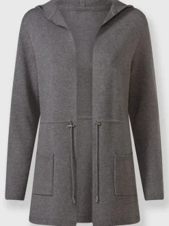 Veste à capuche en tricot 50% viscose (ecovero)