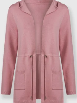 Veste à capuche en tricot 50% viscose (ecovero)