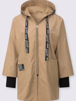 Veste à capuche ruban gros grain avec inscription