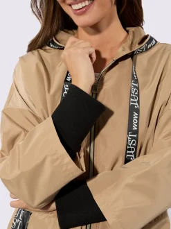 Veste à capuche ruban gros grain avec inscription