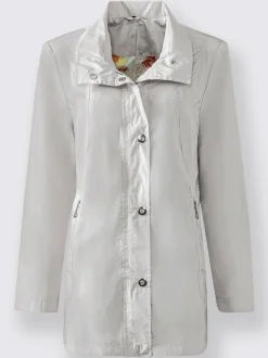 Veste de mi-saison glissière sous patte de boutonnage pression